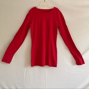 Red long sleeve tee